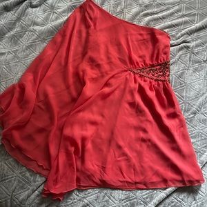 Free People Chiffon One Shoulder Dress